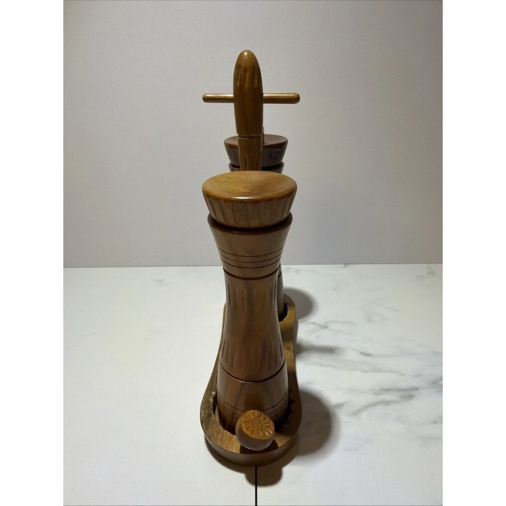 Haenlein Winterthur Vintage  Salt And Pepper Grinders With Caddy